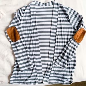 Grey Striped Cardi